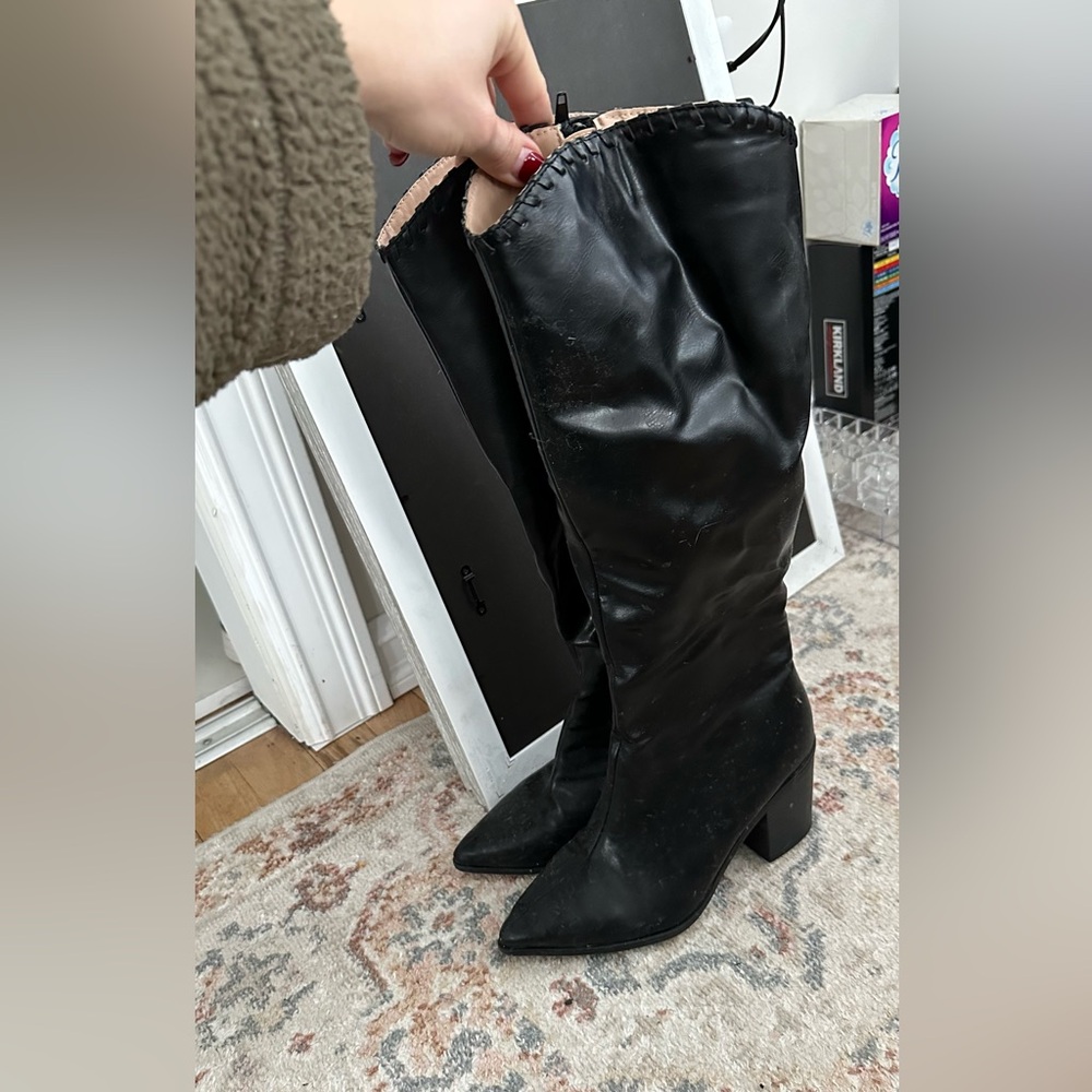Elegant Black Over the Knee Boots